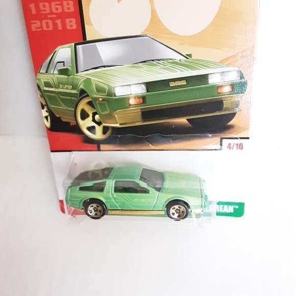 Hot Wheels 80s, Green DMC Delorean 4/10 50TH Anniversary NEW - Picture 2 of 5